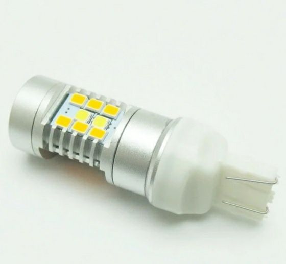 Лампа светодиодная ДВУХЦВЕТНАЯ желтый+белый для указателей поворот ДХО