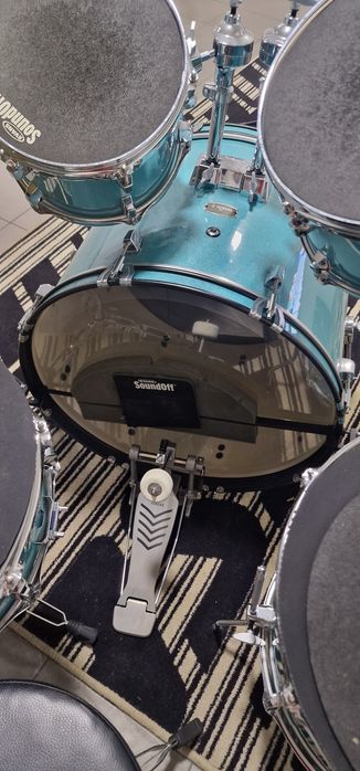 Bateria Yamaha Rydeen e Conjunto Evans Soundoff