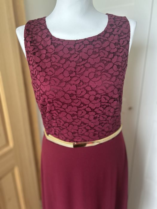 Sukienka maxi dluga bordowa rozmiar 38 nowa Bonprix