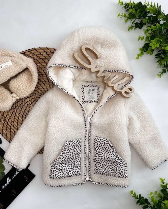 Демісезонна плюшева курточка Fred Flo на дівчинку 1-2 роки (р. 86-92)