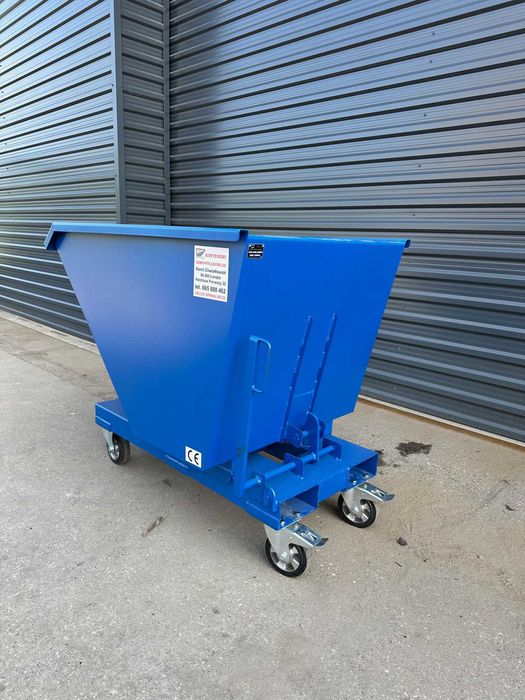 Kontener samowyładowczy 0,5 m3, mulda, pojemnik, koleba na odpady.