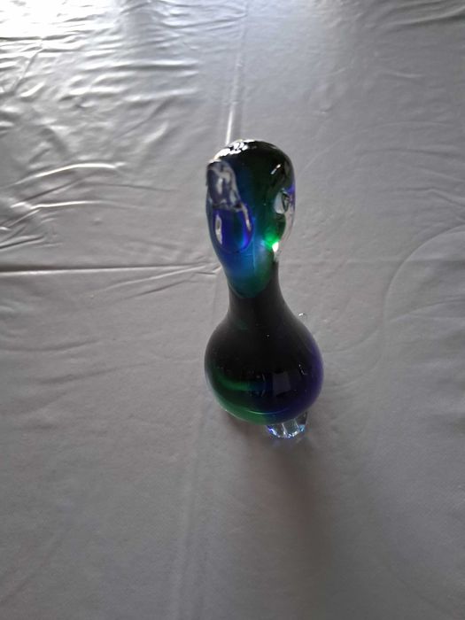 Pássaro em Vidro de Murano Sommerso - Vintage Italiano (Azul e Verde)