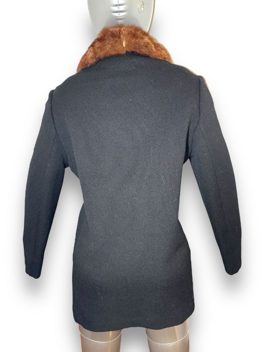 Vintage | Casaco de Pele Verdadeira | Casaco Lã Virgem