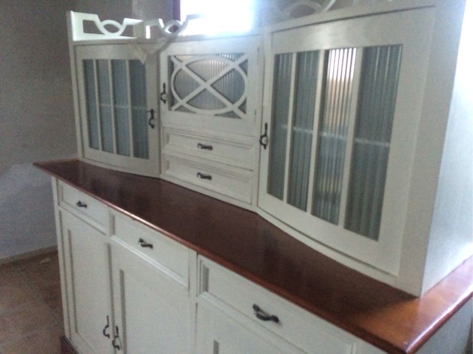 Piekny oryginalny drewniany kredens rustykalny, prowansalski