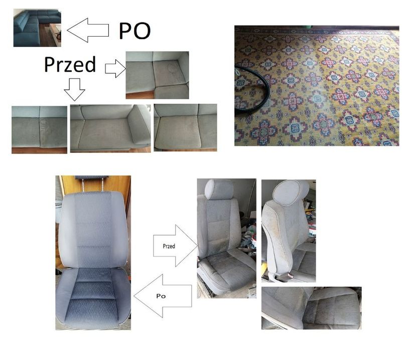Pranie tapicerki kanap krzeseł materacy dywanów wykładzin czyszczenie