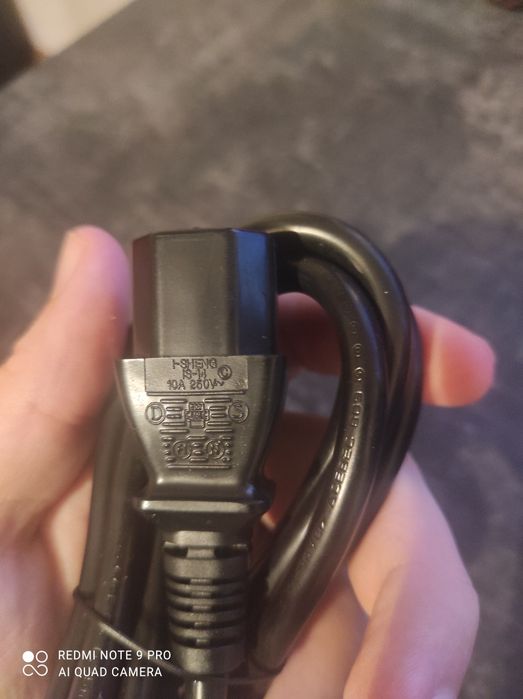 Кабель живлення для ПК, монітора 10A 250V