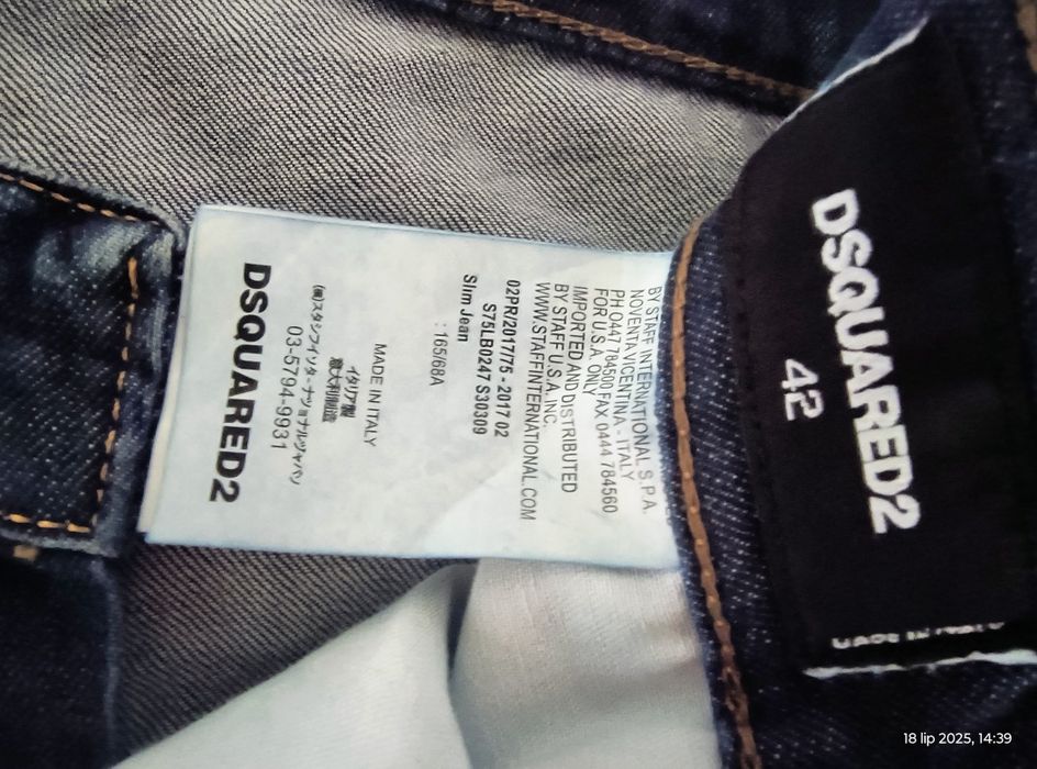 Promocja Spodnie Jeansowe Dsquared2 M roz 42 jedyny taki model