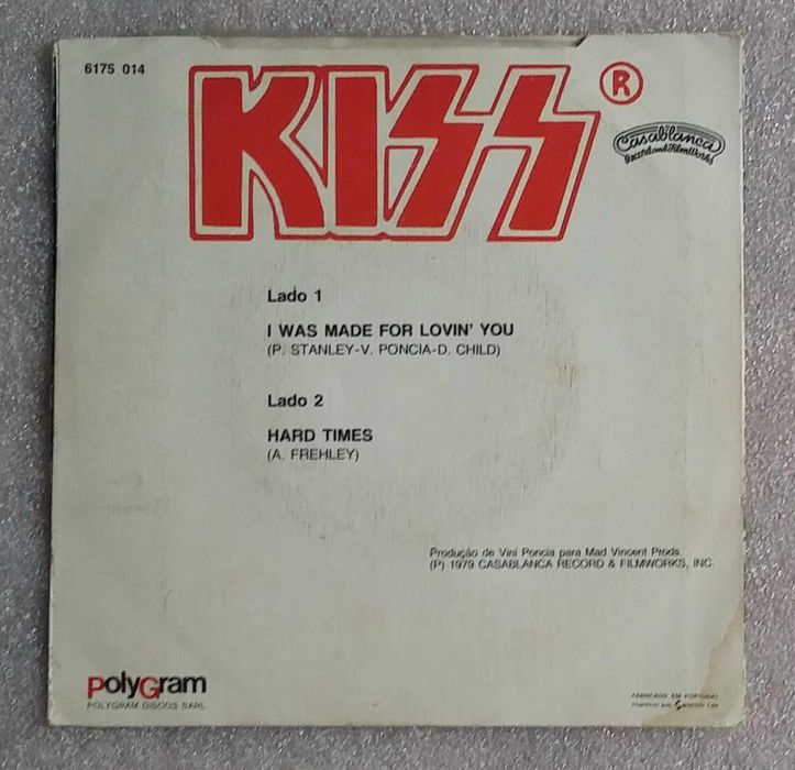 Kiss -  I Was Made For Lovin' You -  single