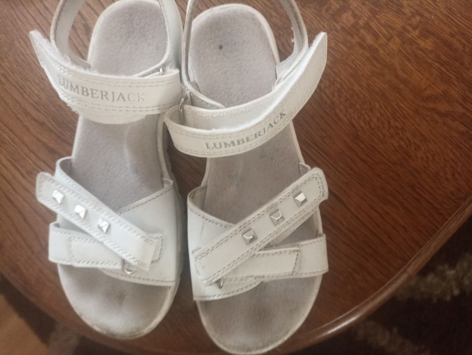 Sandały dziewczęce skórzane 32 rozmiar