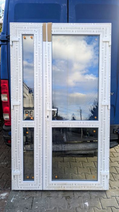 KR HAUS drzwi 125x210 zewnętrzne NOWE dwuskrzydłowe ciepłe POZNAŃ