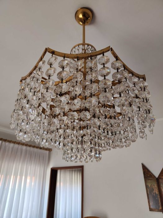 Candeeiro de tecto em cristal