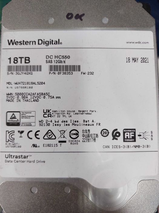 2個セット36TB Western Digital 18TB*2 2個セット36TB Western Digital