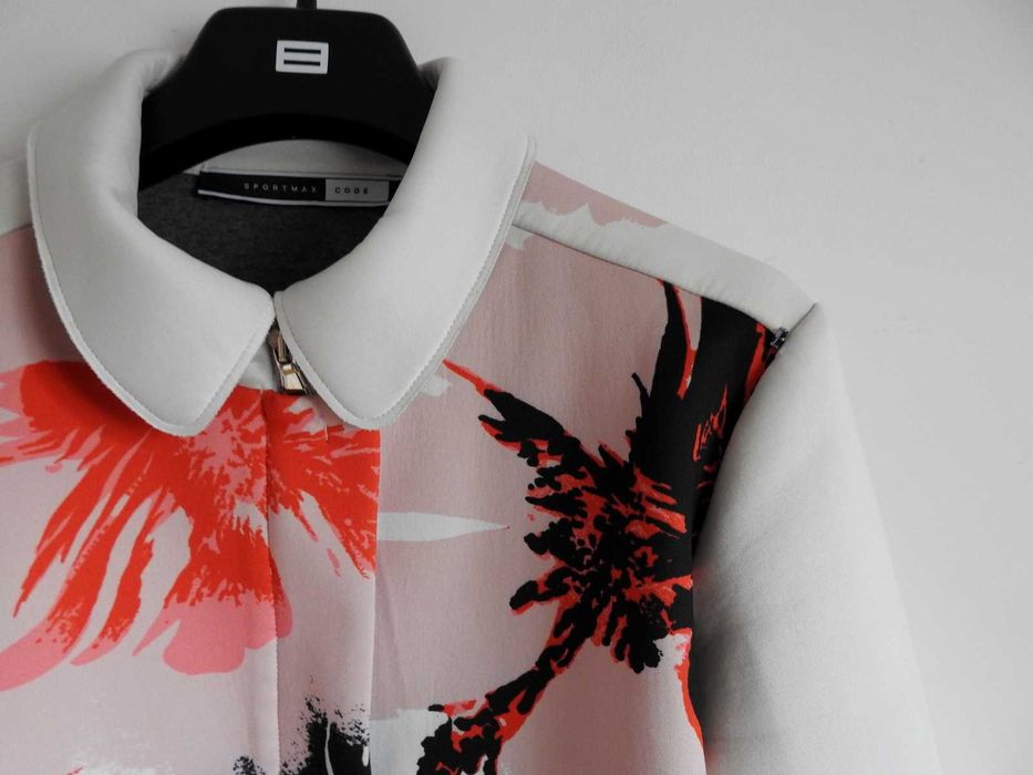 Sportmax Code neoprenowy płaszcz w kwiaty S M Max Mara MaxMara