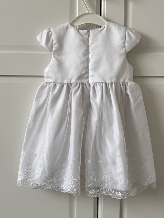 Sukienka biała chrzest roczek rozmiar 86 Coccodrillo