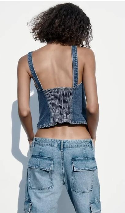 zara джинсовий топ
