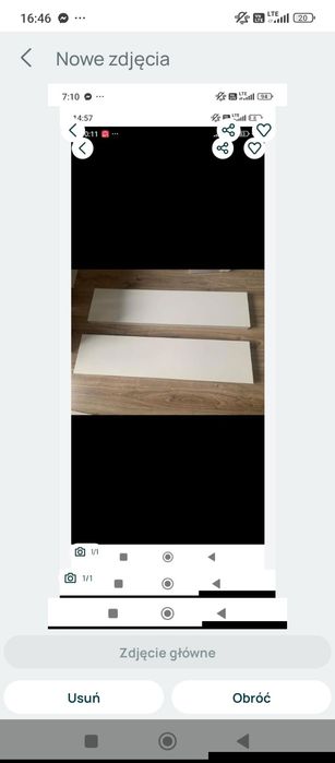 Trzy białe pólki długie i trzy krótkie ikea