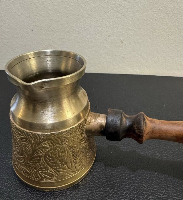 Латунна турка (джезва) Туреччина з дерев’яною ручкою