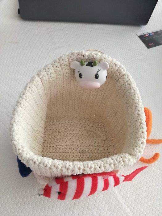 Caixa de arrumação em linha com ventosa decorada com peixes