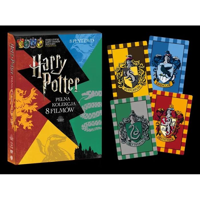 Harry Potter pełna kolekcja 8 filmow + karty promo