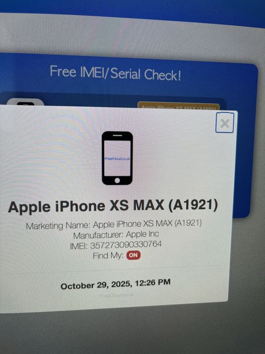 Apple iPhone xs Max заблокований iCloud