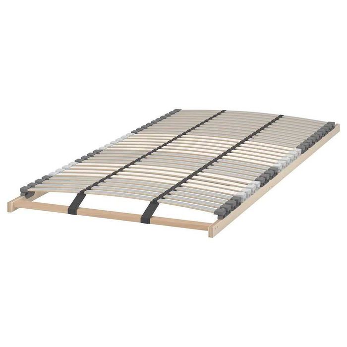 Cama Malm Ikea 90x200 + Estrado Ripas + Colchão Espuma