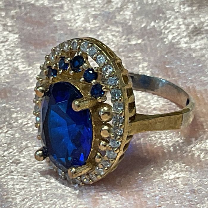 Anel prata banhada a ouro 925 medid,18 m