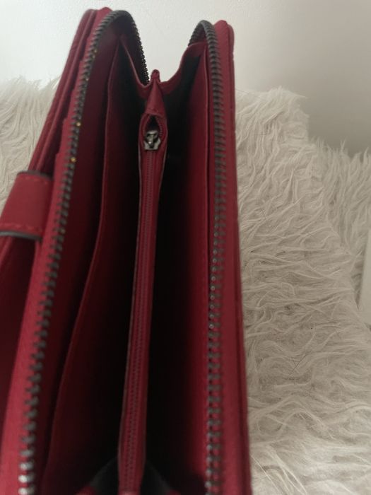 Nowy czerwony damski portfel