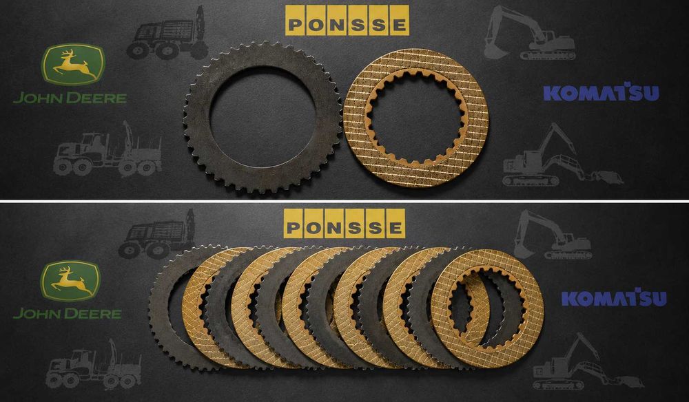 Zestaw tarcz hamulca zawiesia BBR15 BBR16 harwester Ponsse John Deere Komatsu zestaw 17szt