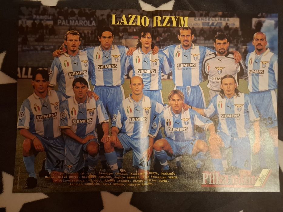 Zestaw Retro Plakatów Lazio Rzym Nedved Crespo Komplet 5 szt.