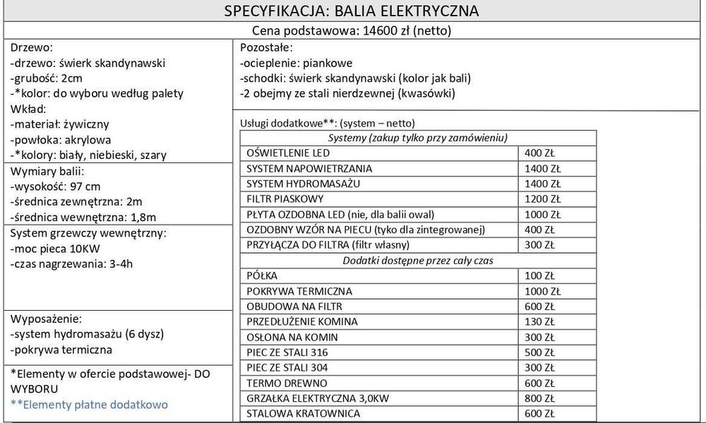 GORĄCA BECZKA eko ELEKTRYCZNA Bania Balia Ogrodowa Spa Hot Tub