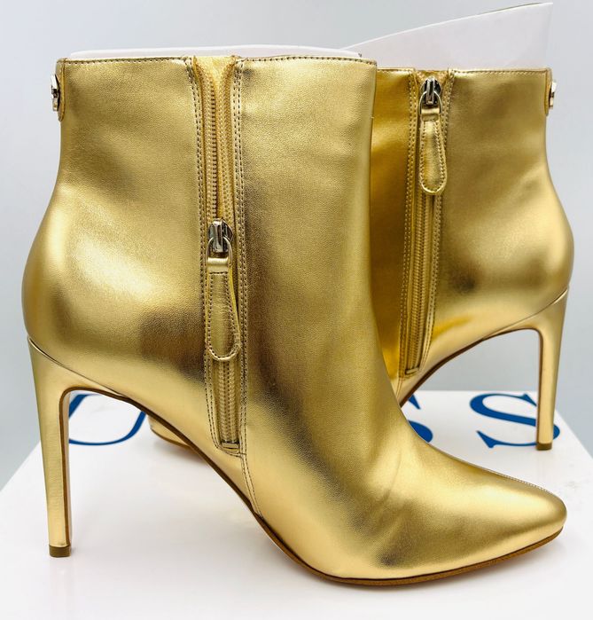 ‼️Nowe oryginalne botki GUESS Tabara złote 41 AZ 053 szpilka 10 cm