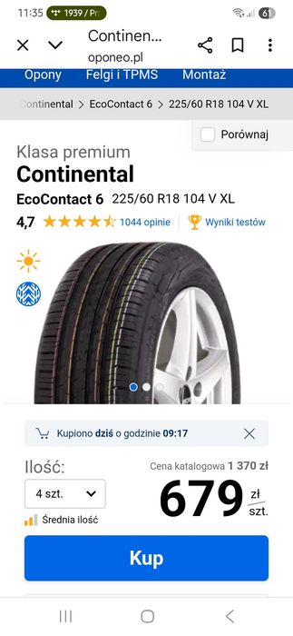 Sprzedam opony letnie do Suva prawie nowe