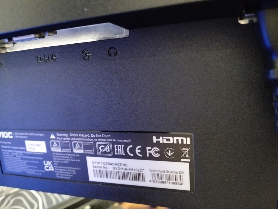 Monitor AOC 27G2U BK 27 polegadas