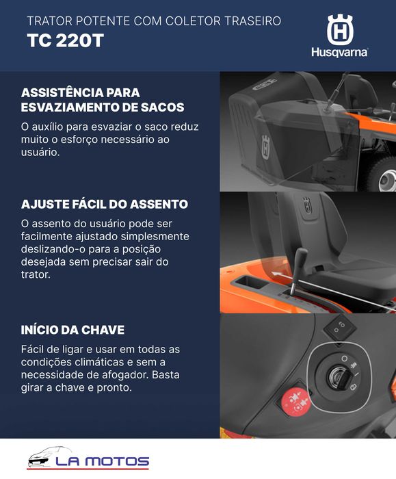 Trator de jardim Husqvarna TC 220T