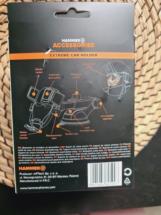 Samochodowt uchwyt do telefonu HAMMER