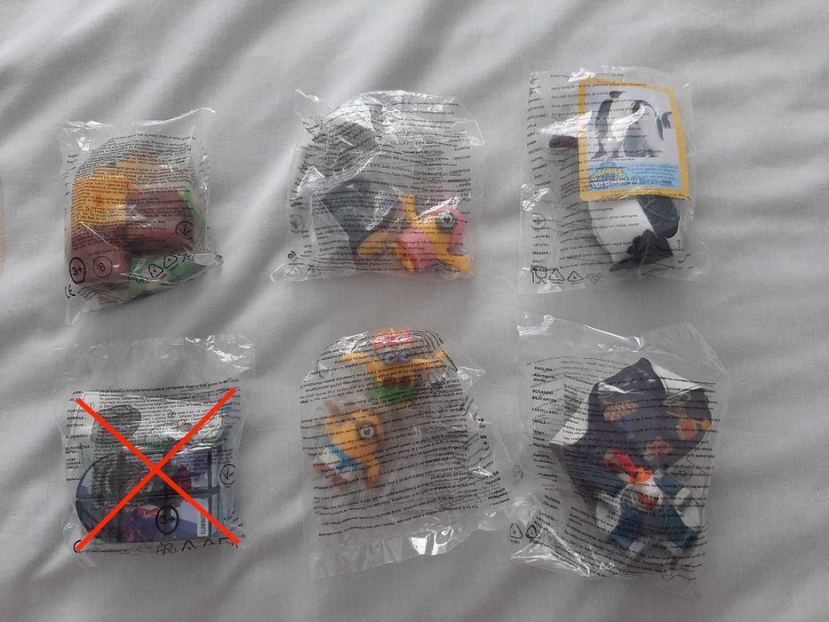Bonecos Burger King e McDonalds novos