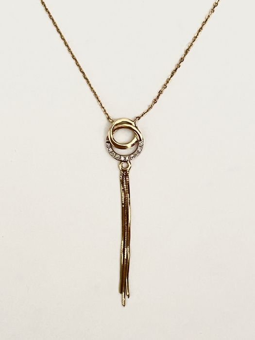 Złoty naszyjnik Apart z diamentami