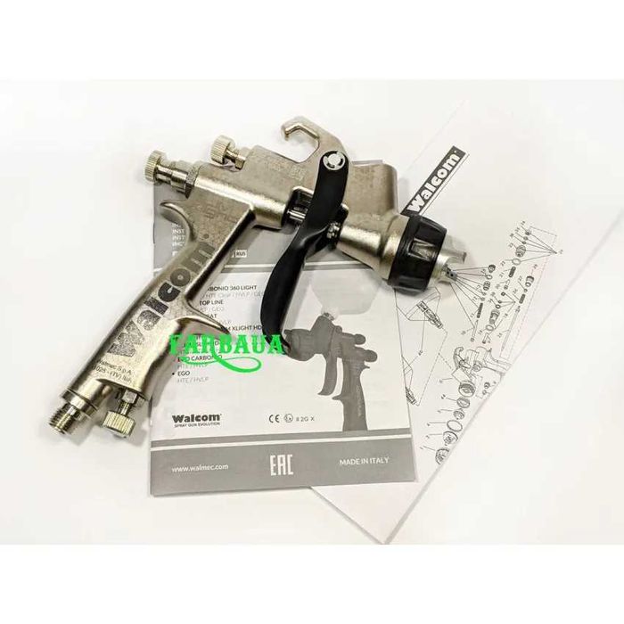 Фарбопульт Walcom Slim X-Light HTE HALO алюмінієвий бачок, краскопульт