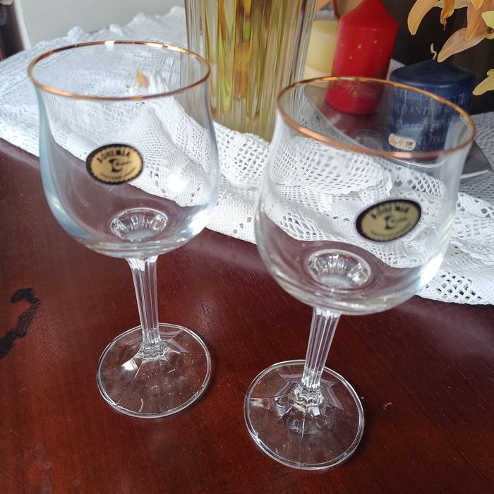 12 copos cristal boémia