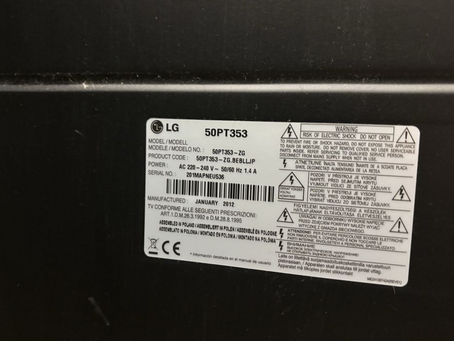 Telewizor marki LG50PT353