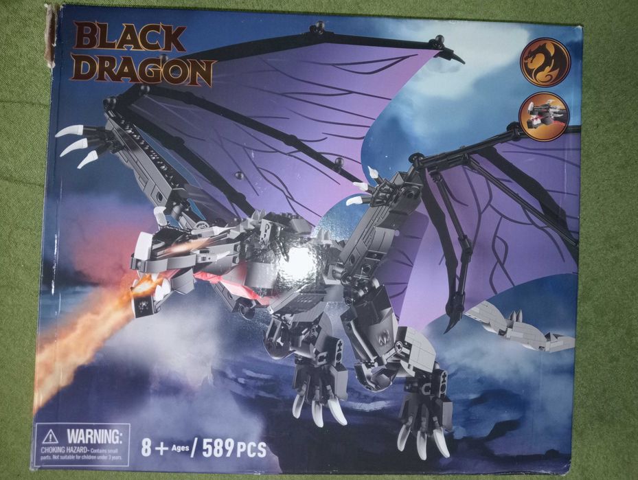 Klocki Mega Dark Dragon zestaw do budowania z regulowanymi skrzydłami