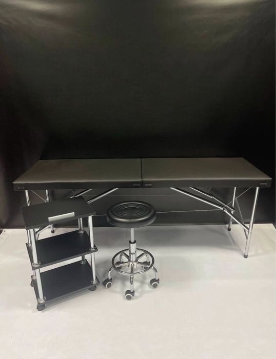 Вигідний комплект 3в1‼️Кушетка+етажерка стелаж+стілець для майстра