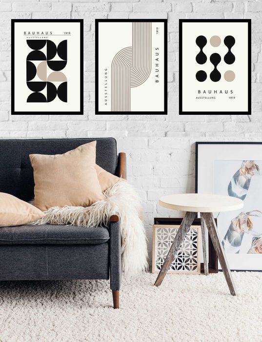 30x40 obrazy w ramie plakaty ramka ABSTRAKCJA SZTUKA BAUHAUS BOHO