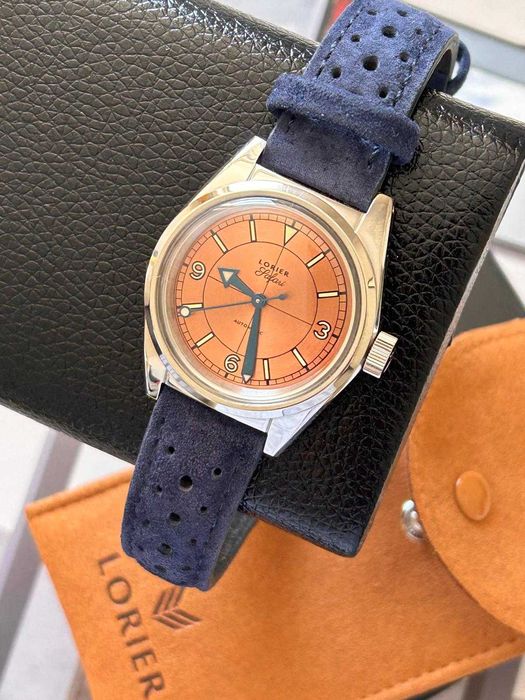Lorier Safari Salmon Dial 36mm - Como Novo