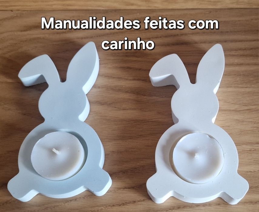 Porta velas  coelho perfumado