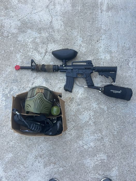 Kit Paintball BT Omega + Máscara + Acessórios