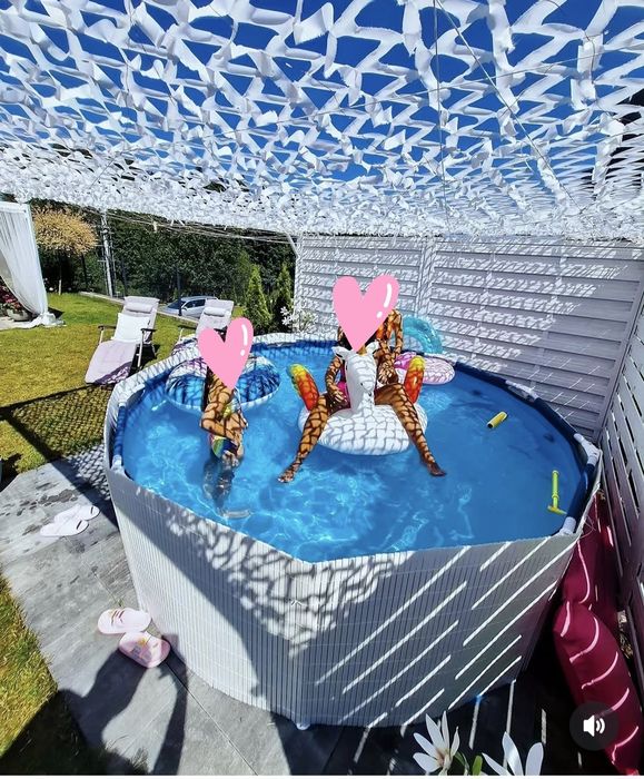 Basen bestway stelażowy drabinka odkurzacz