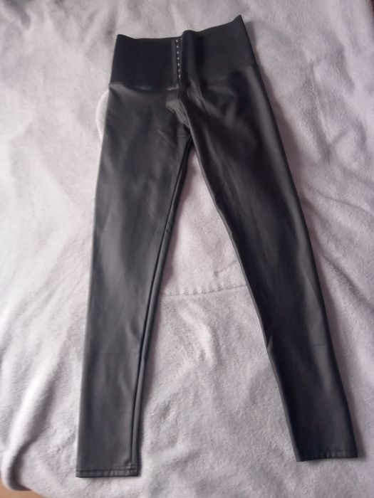 Spodnie damskie eko skóra ,wysoki stan