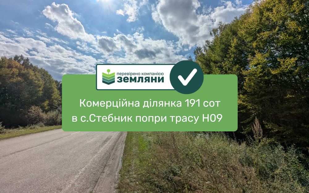 Продається ділянка під комерцію 191 сот с.Стебник (12)