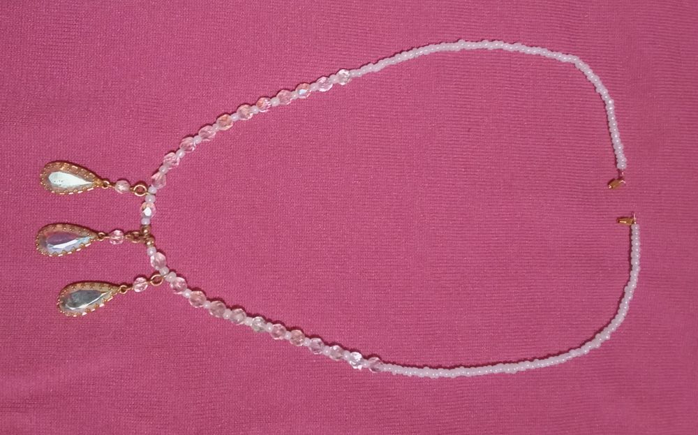 Колье чешское стекло бисер бусы ожерелье винтаж намисто